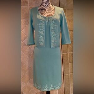 GRAYSE by Marie Gray Embellished Jacket & Dress Set – Size XS – Stunning!